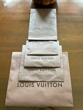 Louis Vuitton Dark Brown Gift Bags Lot of 5